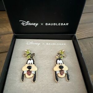 Disney x Baublebar Goofy Earrings Character Rhinestone Jewel Studs Boxed New